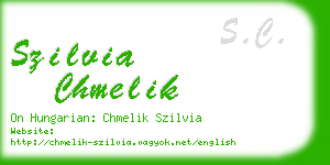 szilvia chmelik business card